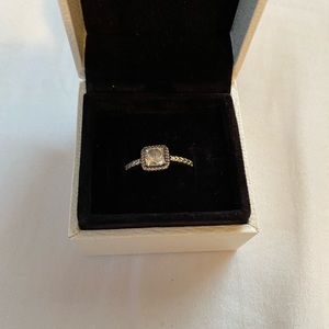 Pandora ring Square Sparkle Halo Ring
